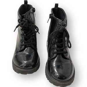 Joe Fresh Girl's Patent Leather Combat Boots Sz. 12